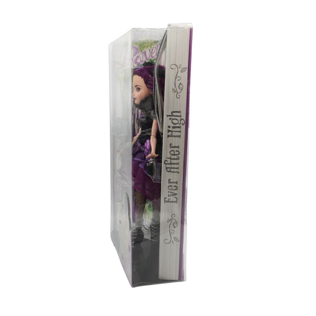 Doll in a 'Ever After High' branded box on a white background