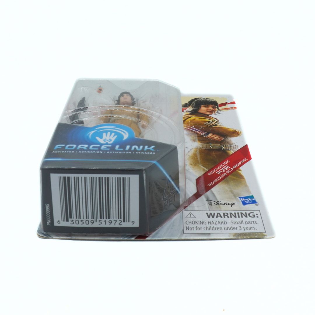 Toy figure in packaging with Force Link branding on a white background