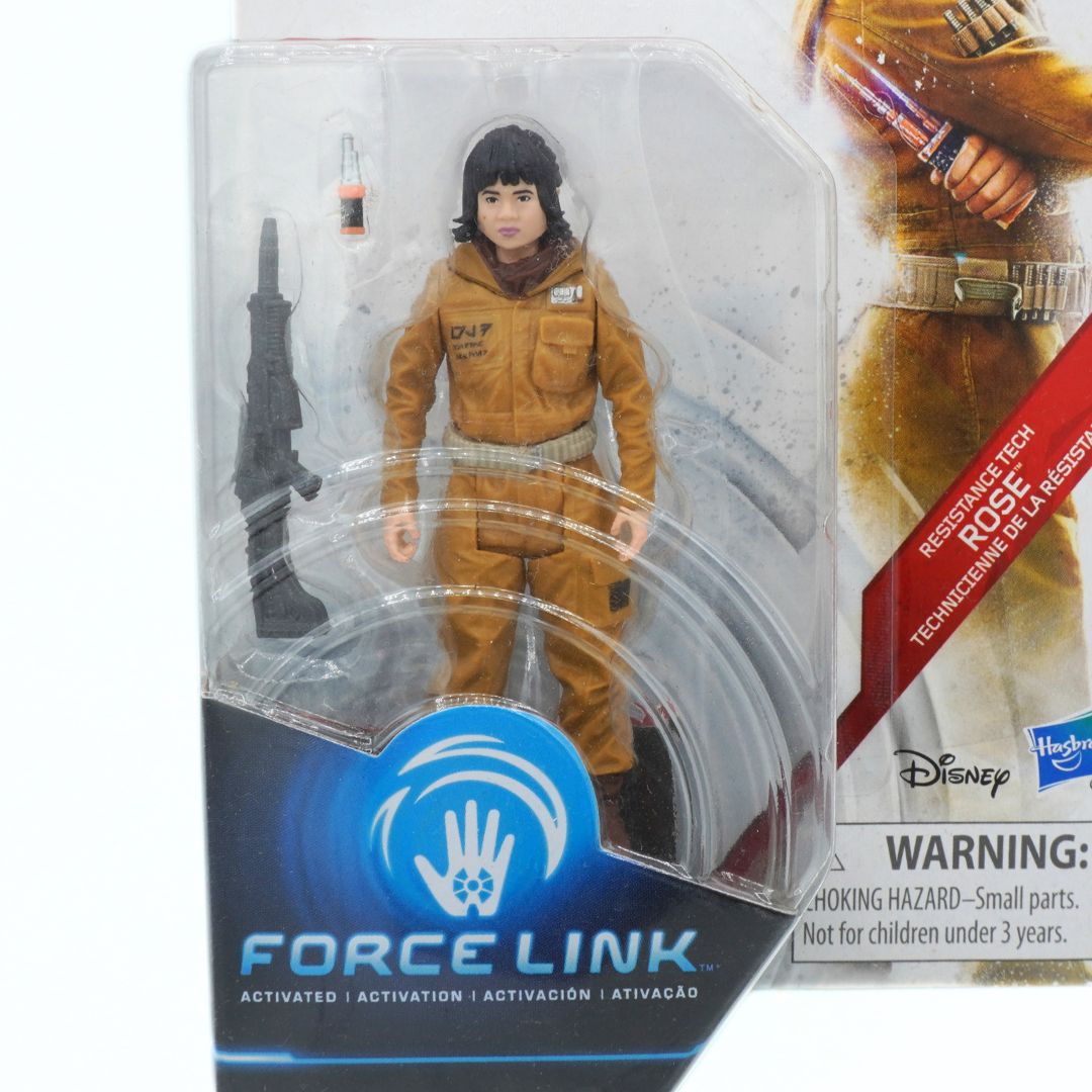 Toy figure in packaging with Force Link branding on a white background