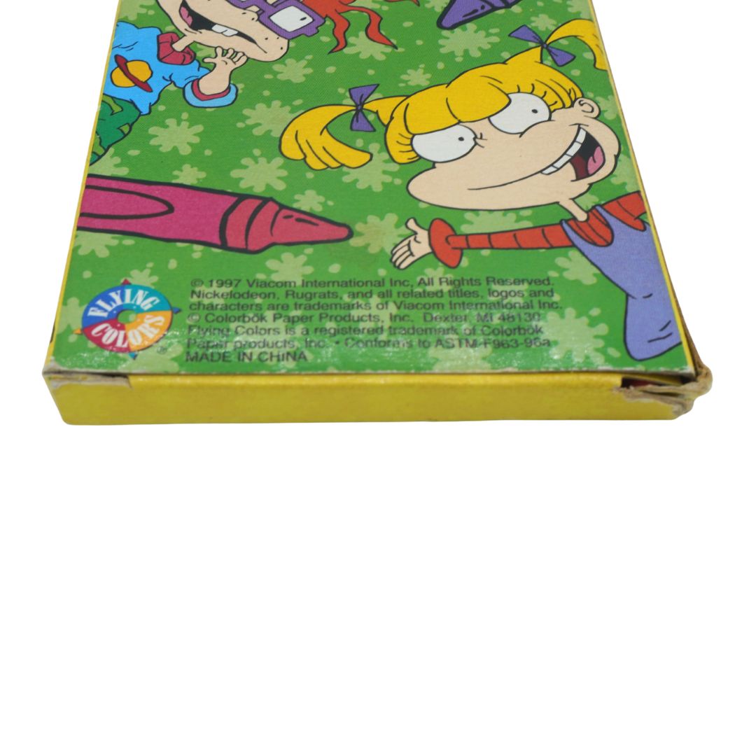 Cartoon character box with colorful design on a white background