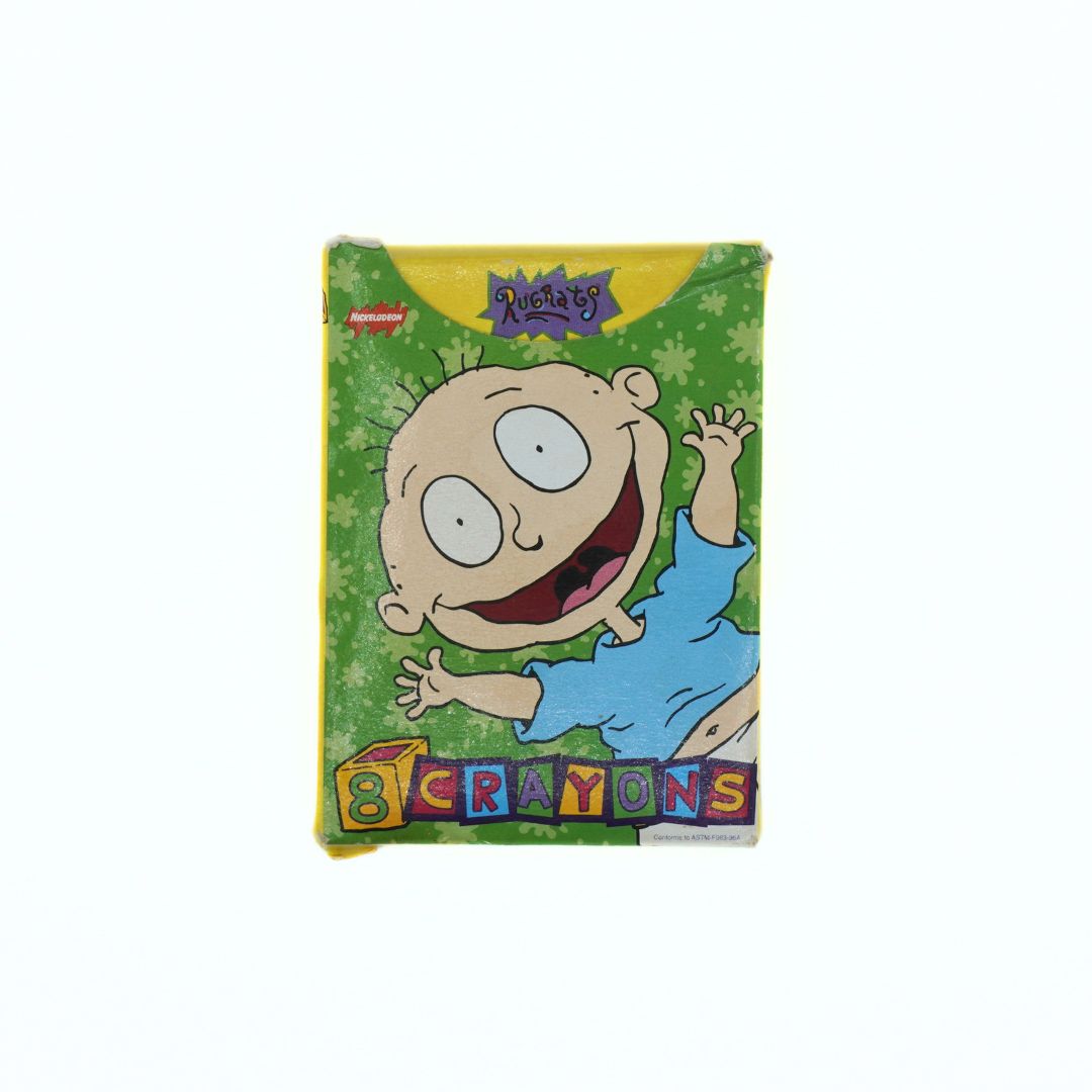 Crayola Rugrats crayon box with cartoon character on a white background