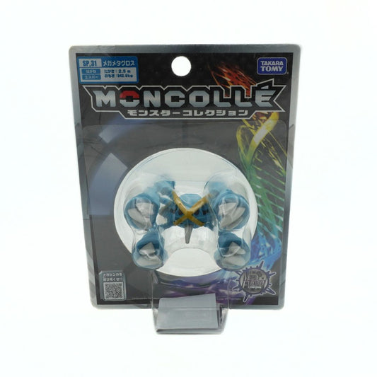 Toy figure in packaging with 'Moncolle' branding on a white background