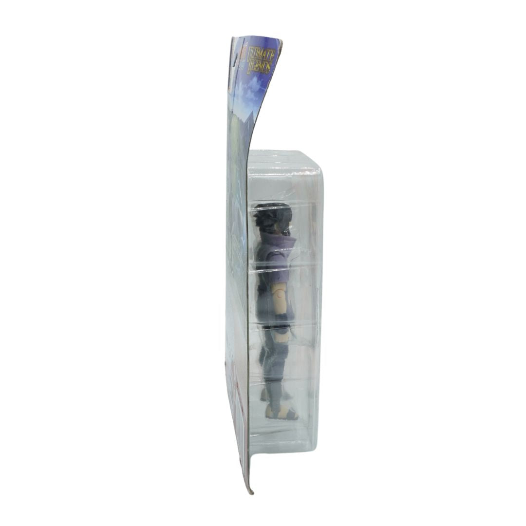 Toy figure in a clear packaging box on a white background