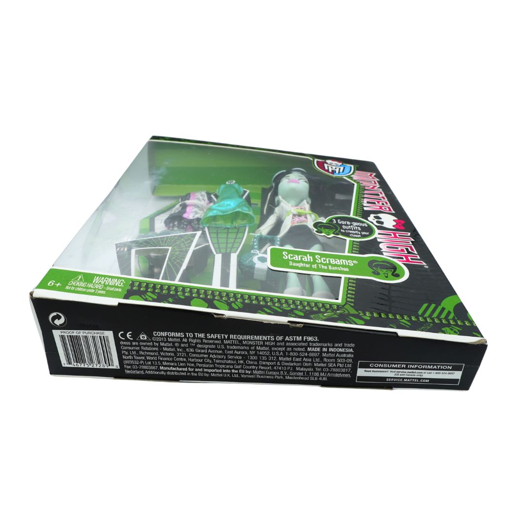 A boxed toy set photographed on a plain white background. The package is angled to show the top window and side panel, with visible branding and product imagery printed on the box.