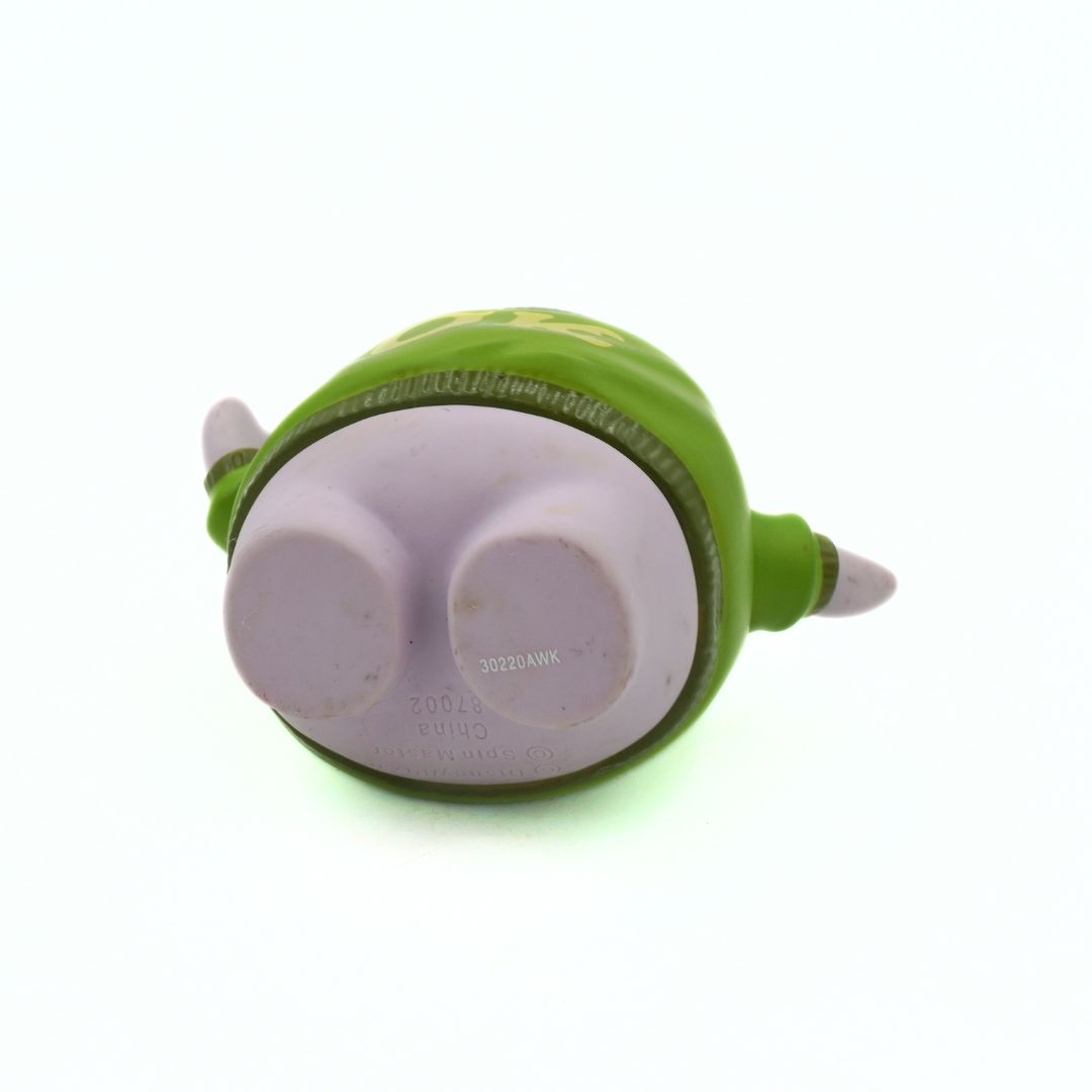 Green and white object on a white background