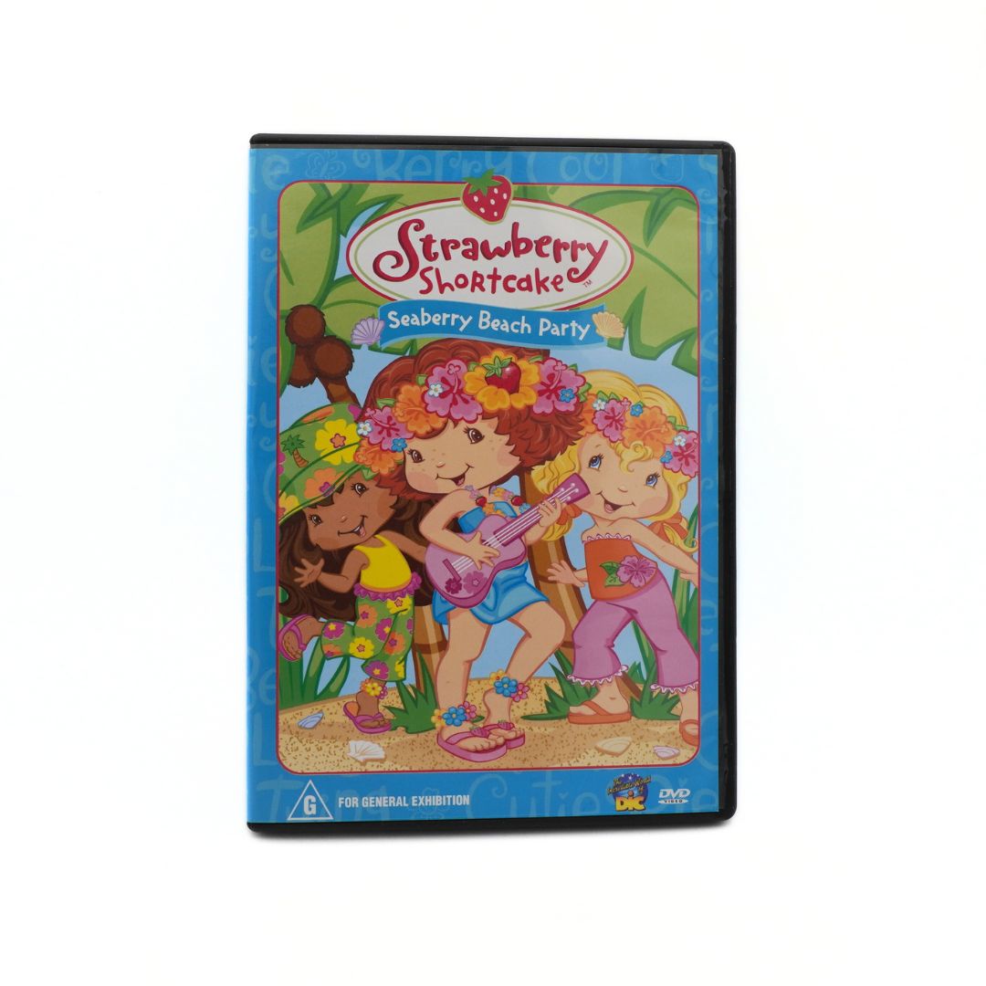 DVD cover of 'Strawberry Shortcake Seaberry Beach Party' on a white background