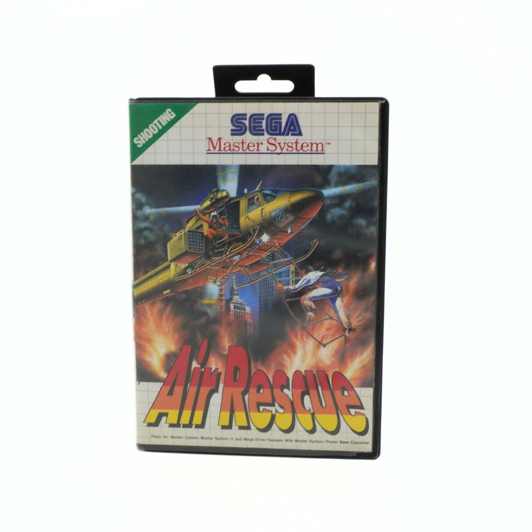 Sega Master System game cartridge for 'Air Rescue' on a white background