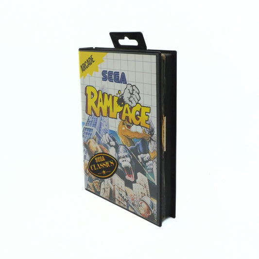 Sega Rampage game cartridge packaging on a white background