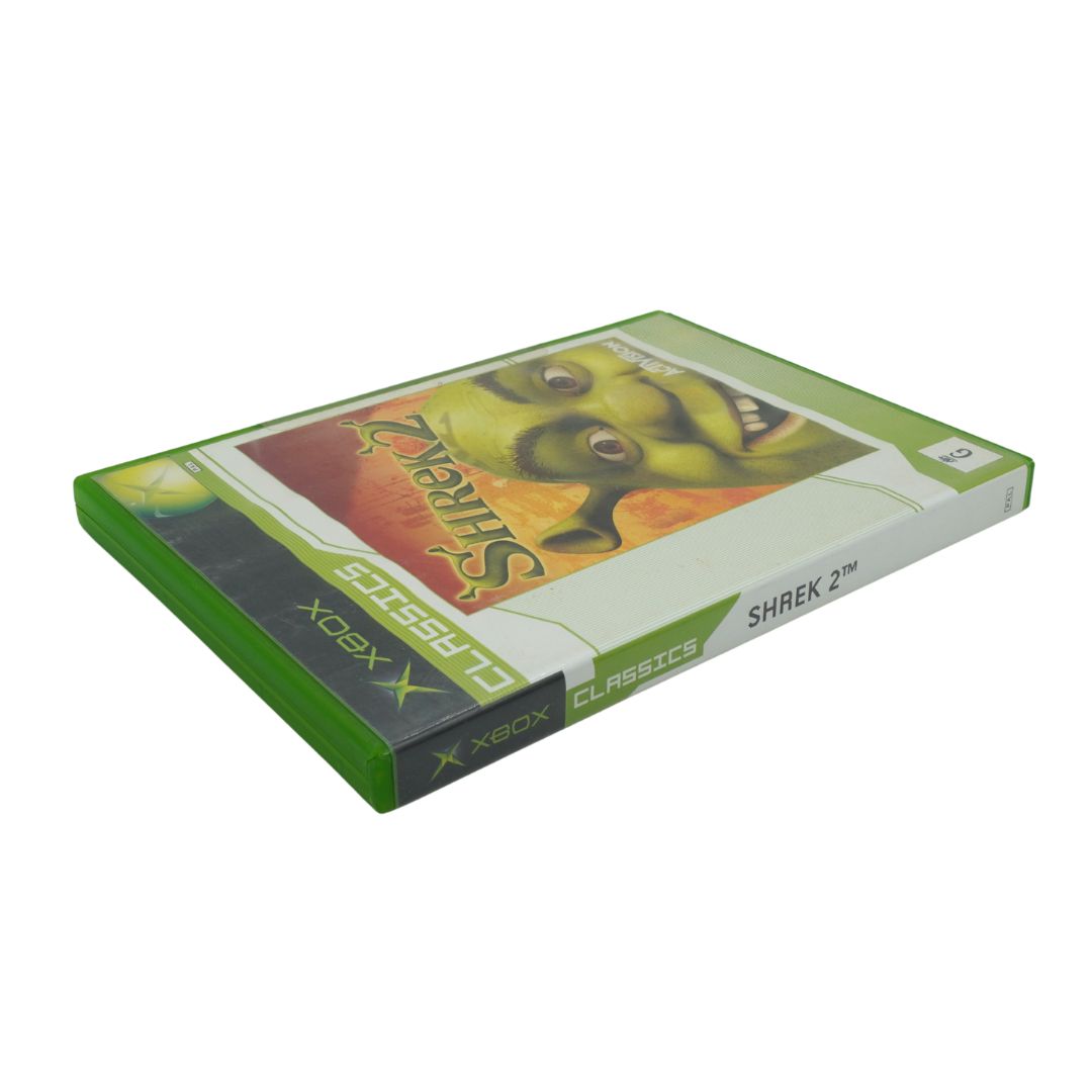 Shrek 2 game case for Xbox on a white background