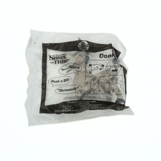 Plastic bag with Shrek the Third and Donkey graphics on a white background