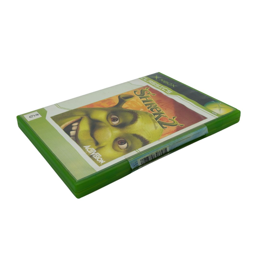 Shrek 2 game case for Xbox on a white background