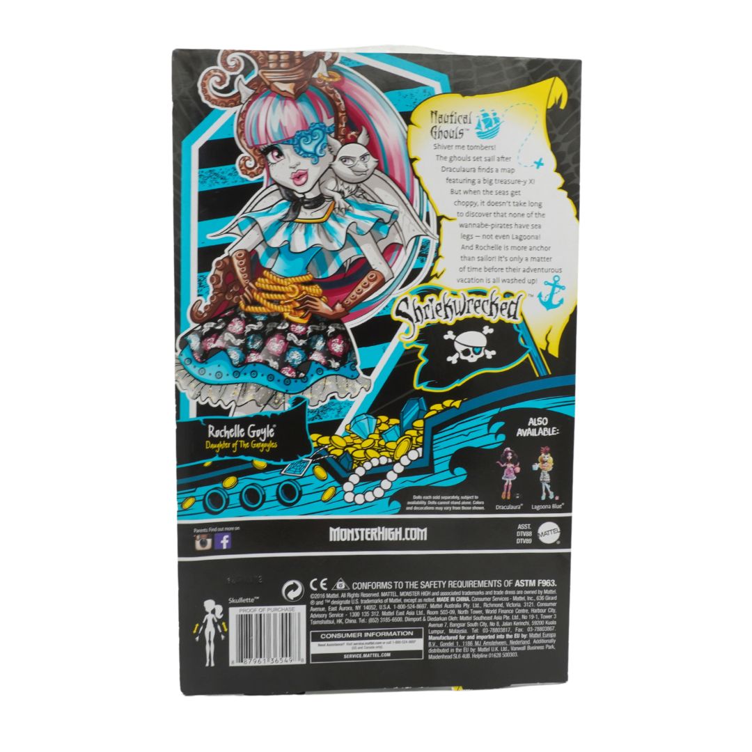 Monster High doll packaging with character illustration and branding