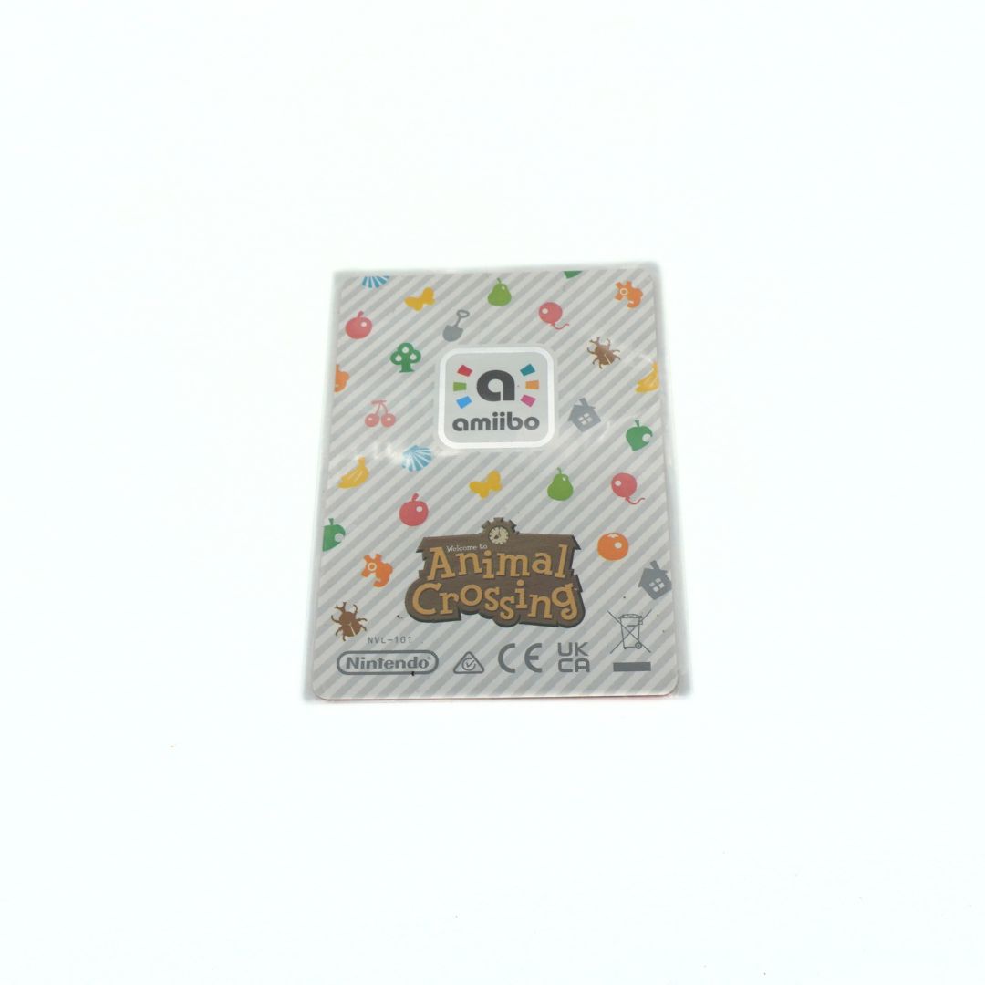 Nintendo amiibo packaging with 'Animal Crossing' branding on a white background