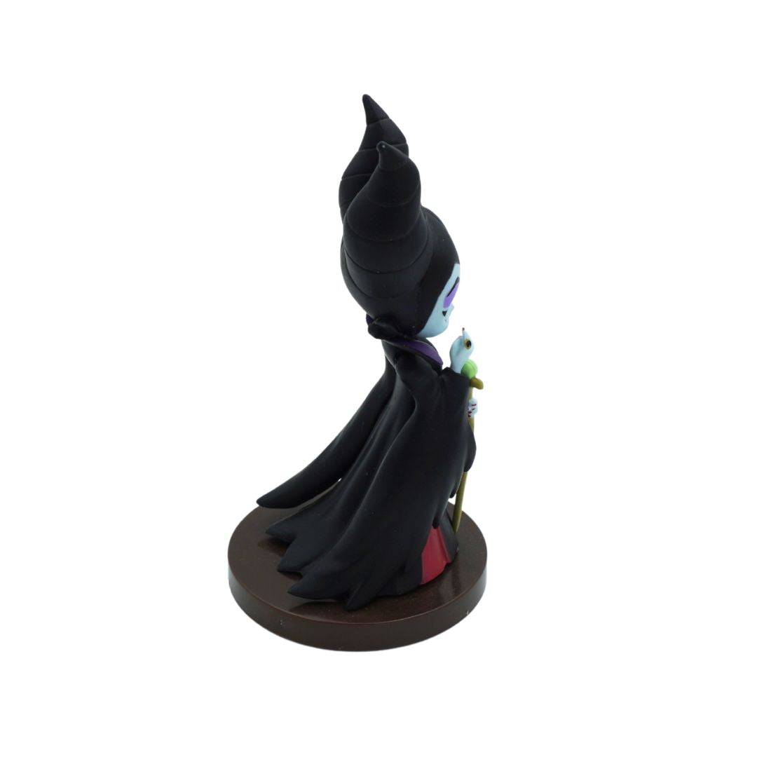 A stylized collectible figurine of Maleficent from Disney's The Princess and the Frog, shown from a side-back angle on a plain white background.