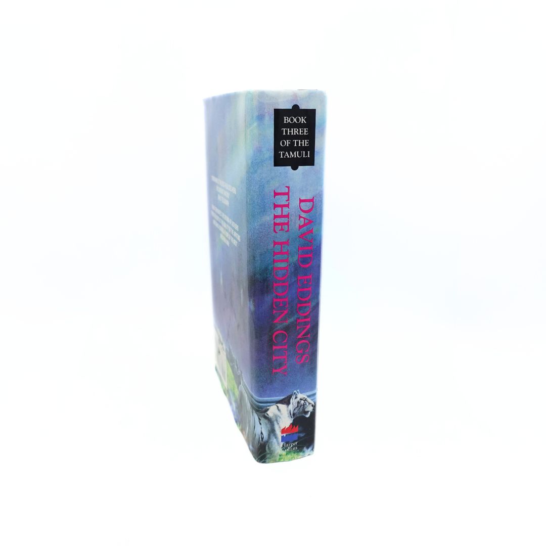 Spine of The Hidden City hardcover with dust jacket.