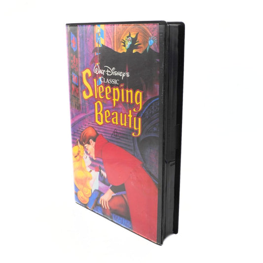 VHS tape cover of Disney's 'Sleeping Beauty' on a white background