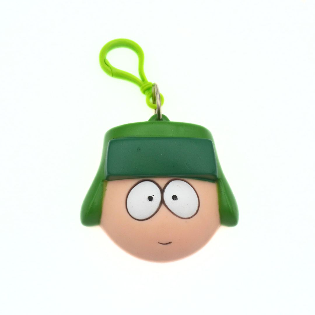 A 1999 South Park coin purse featuring the character of Kyle wearing his signature green hat