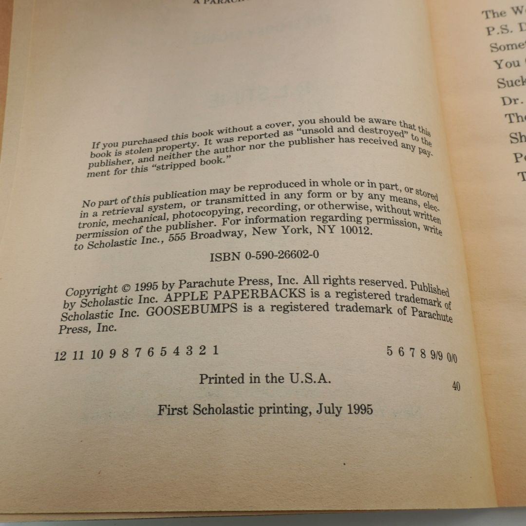 Inside publishing page of a book with text including copyright information and ISBN number.