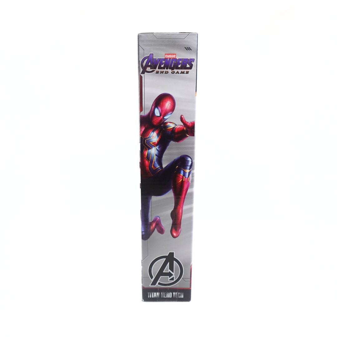 Side on photo of the Titan Hero Tech Spiderman packaging