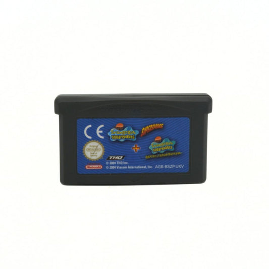 Game cartridge with branding on a white background