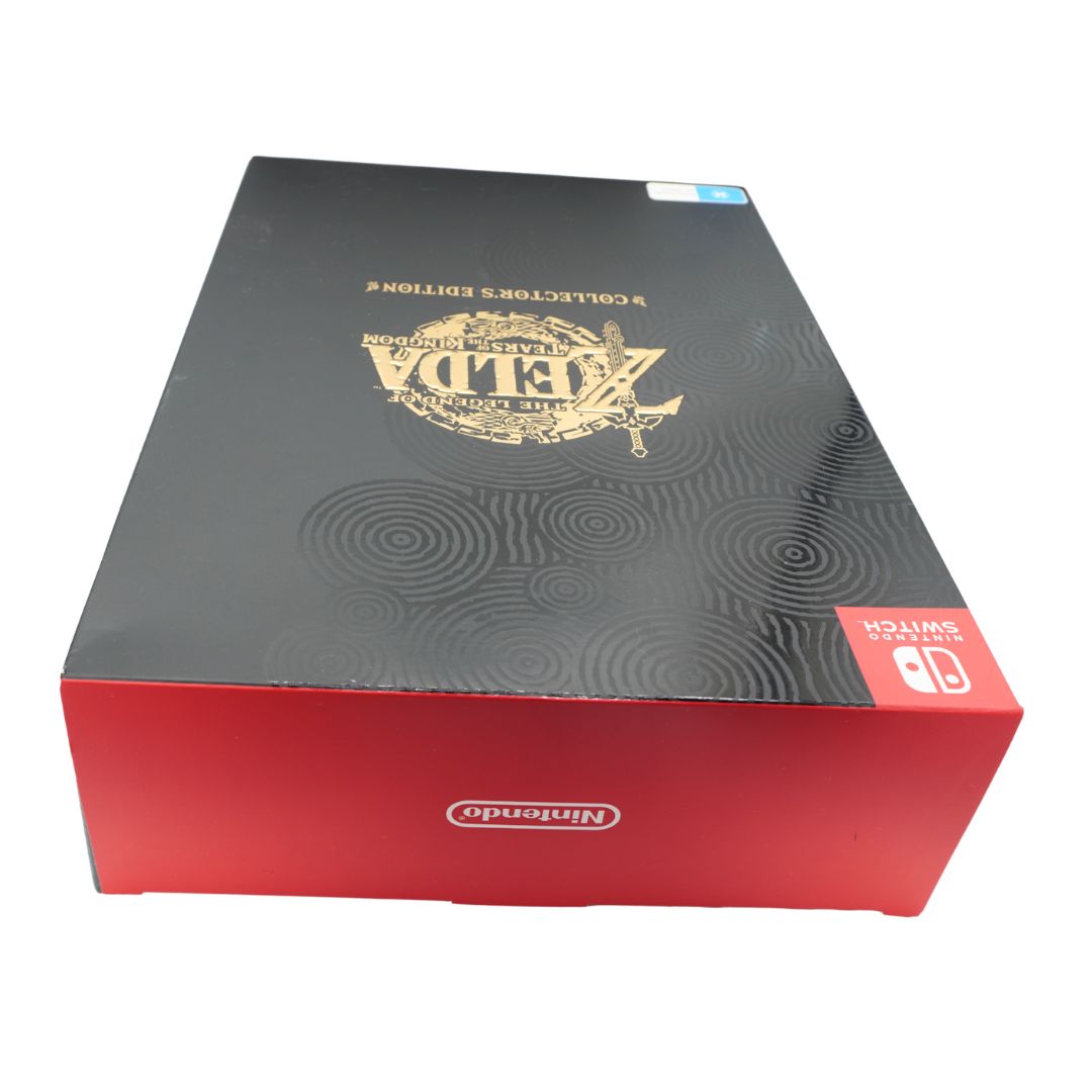 Black box with gold font holding a Zelda Collectors Edition set