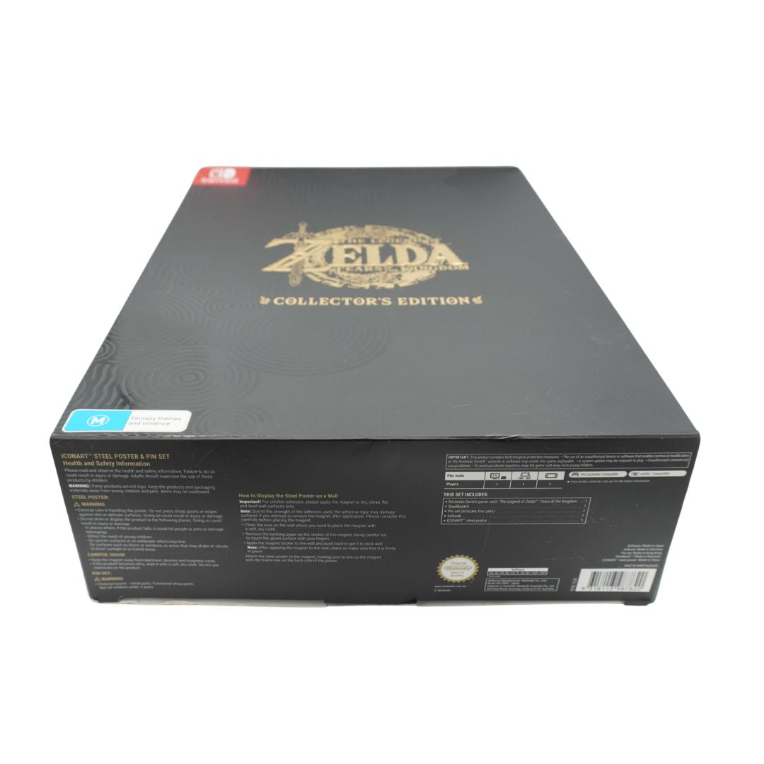 Black box with gold font holding a Zelda Collectors Edition set