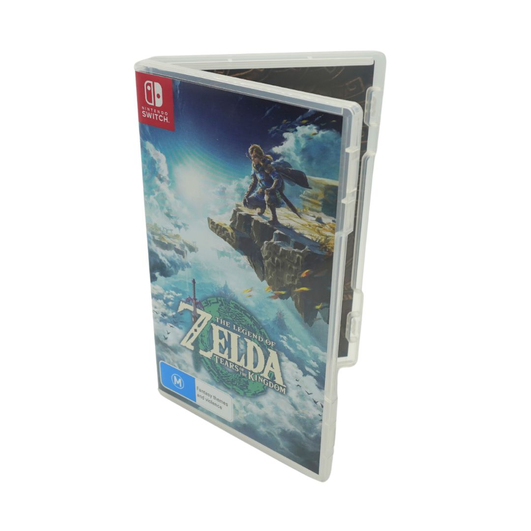 Blue and green game case for the Zelda game Tears of the Kingdom