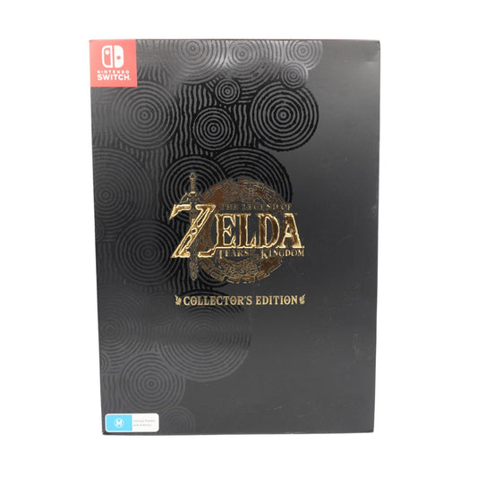Black box with gold font holding a Zelda Collectors Edition set