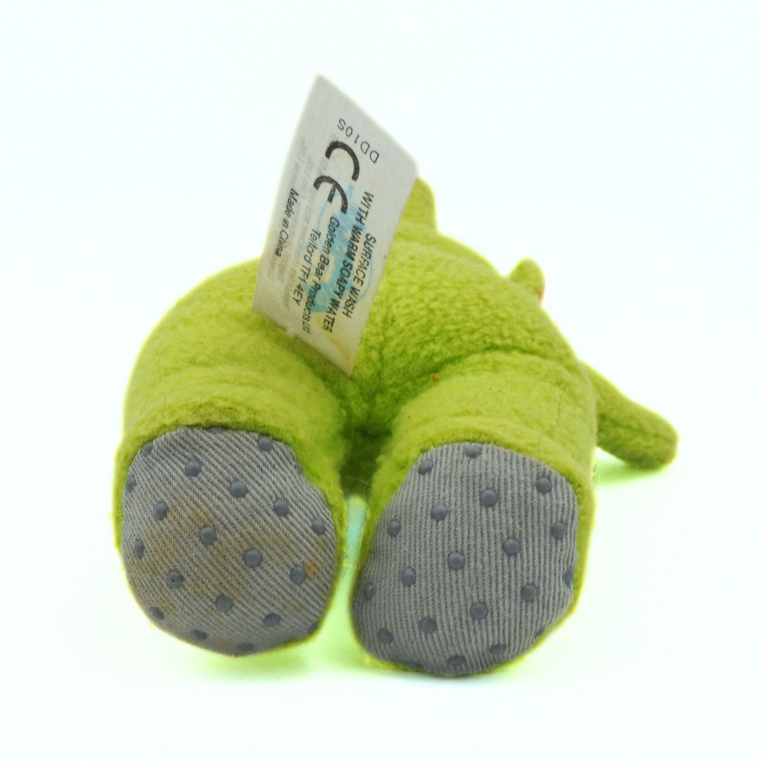 Teletubbies grey feet with a green plush body