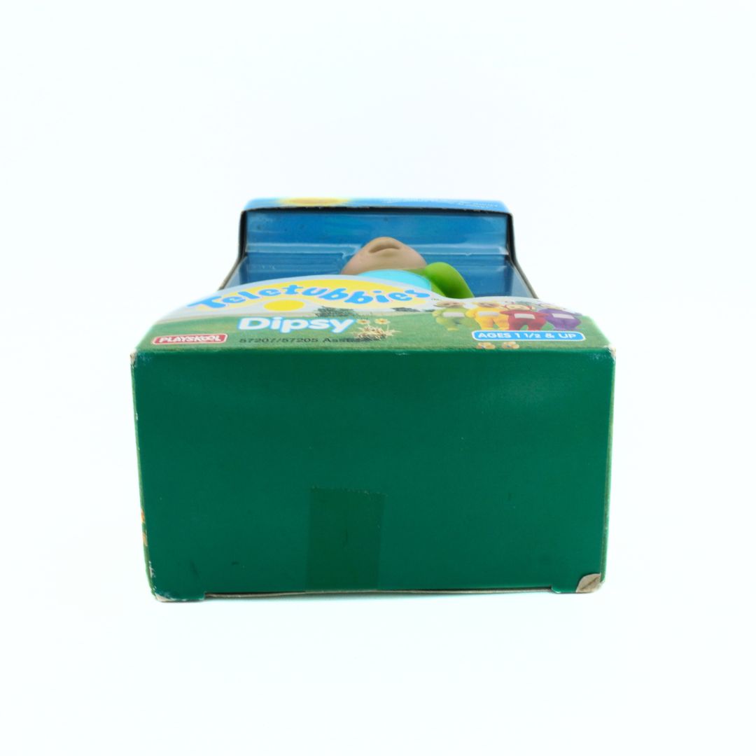 Underside of a 1998 Dipsy Teletubbies boxed figurine