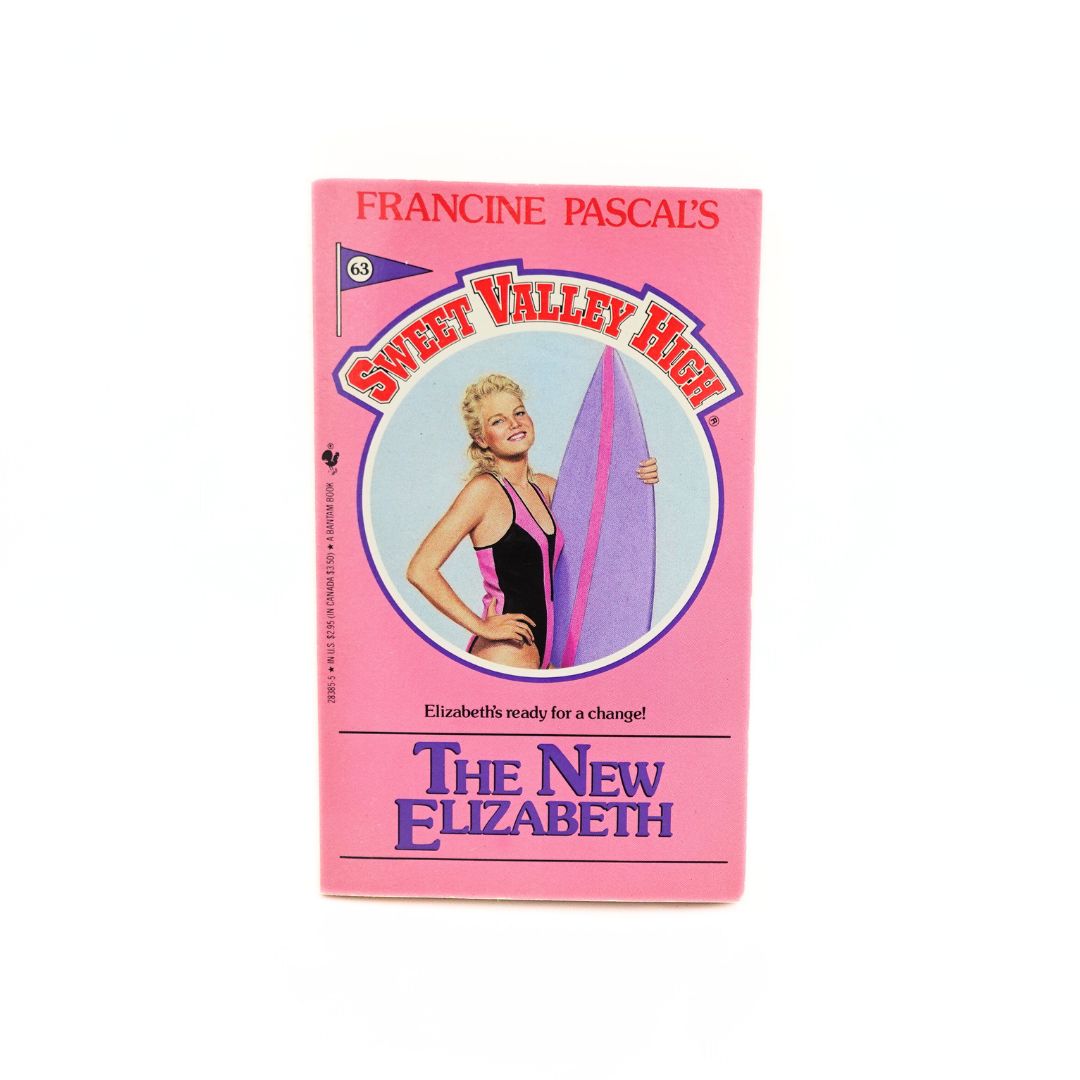 Front cover of the 1990 paperback edition of the Sweet Valley High The New Elizabeth Cover