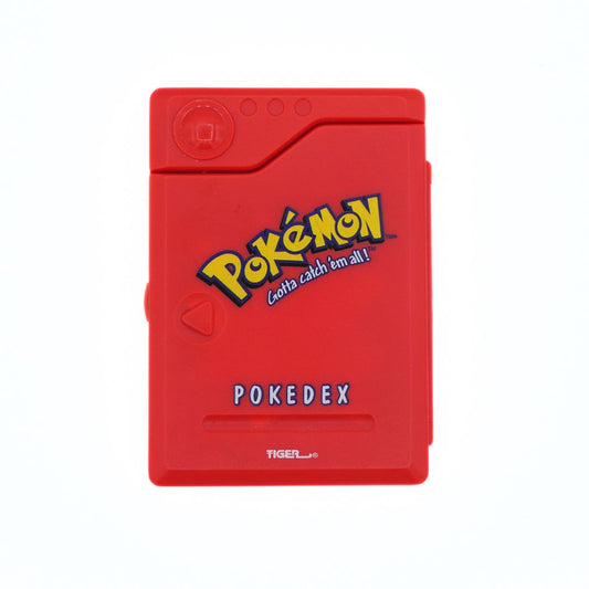 Red Pokédex with Pokémon logo on a white background