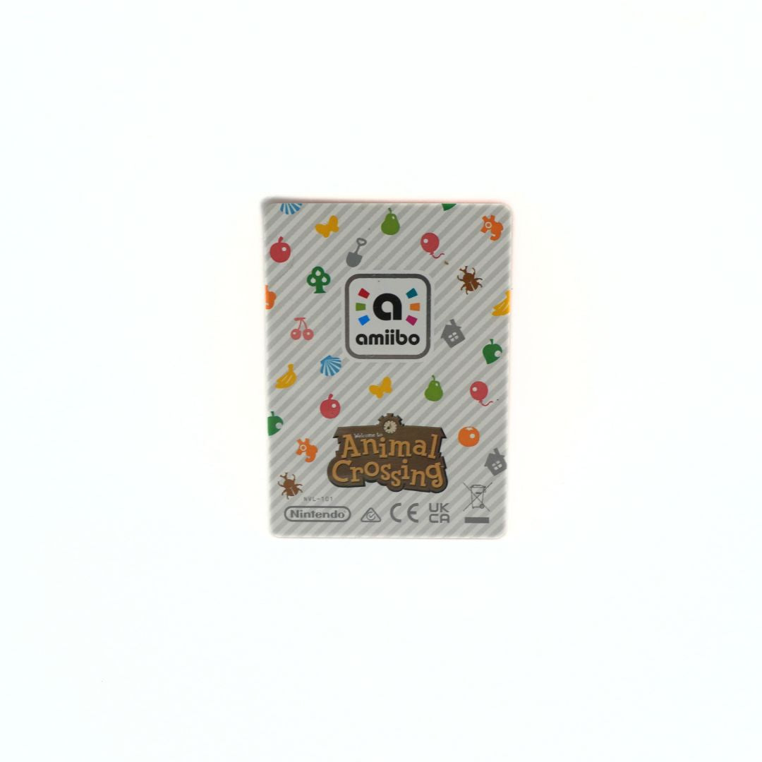 Amiibo packaging with 'Animal Crossing' branding on a white background