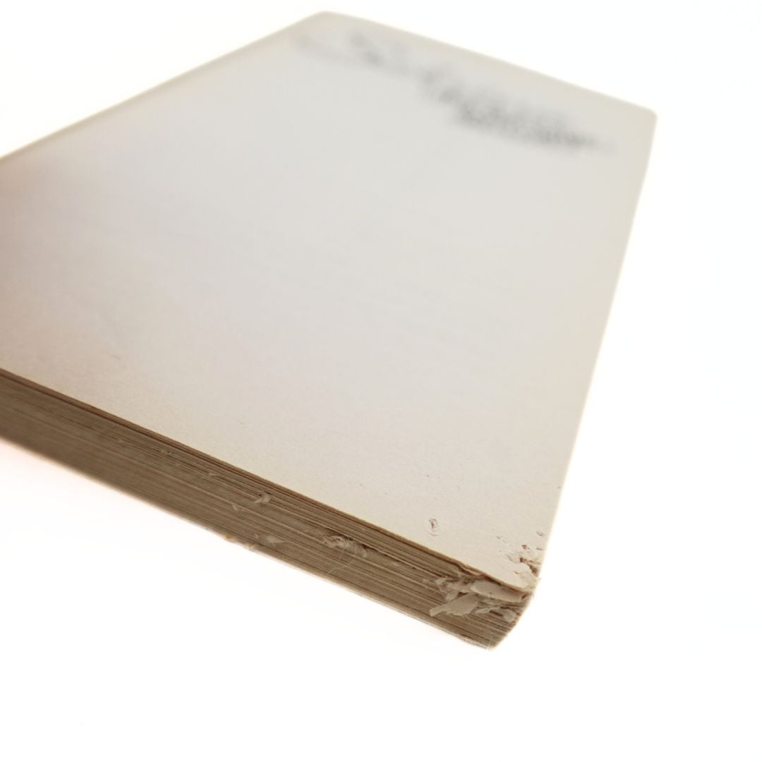 Image of paper damage on a 2002 paperback book