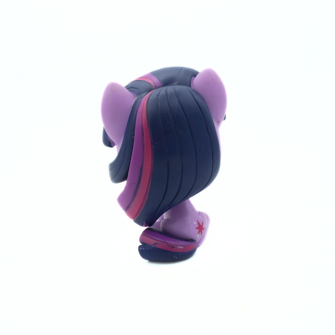 Back of a purple and dark blue My Little Pony Twilight Sparkle pop vinyl toy