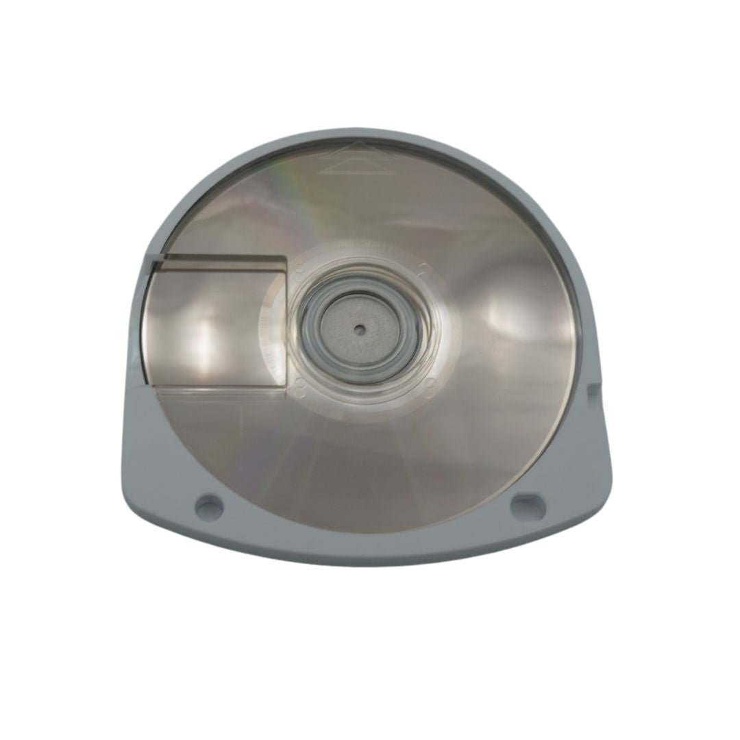 Metallic reflective component on a white background