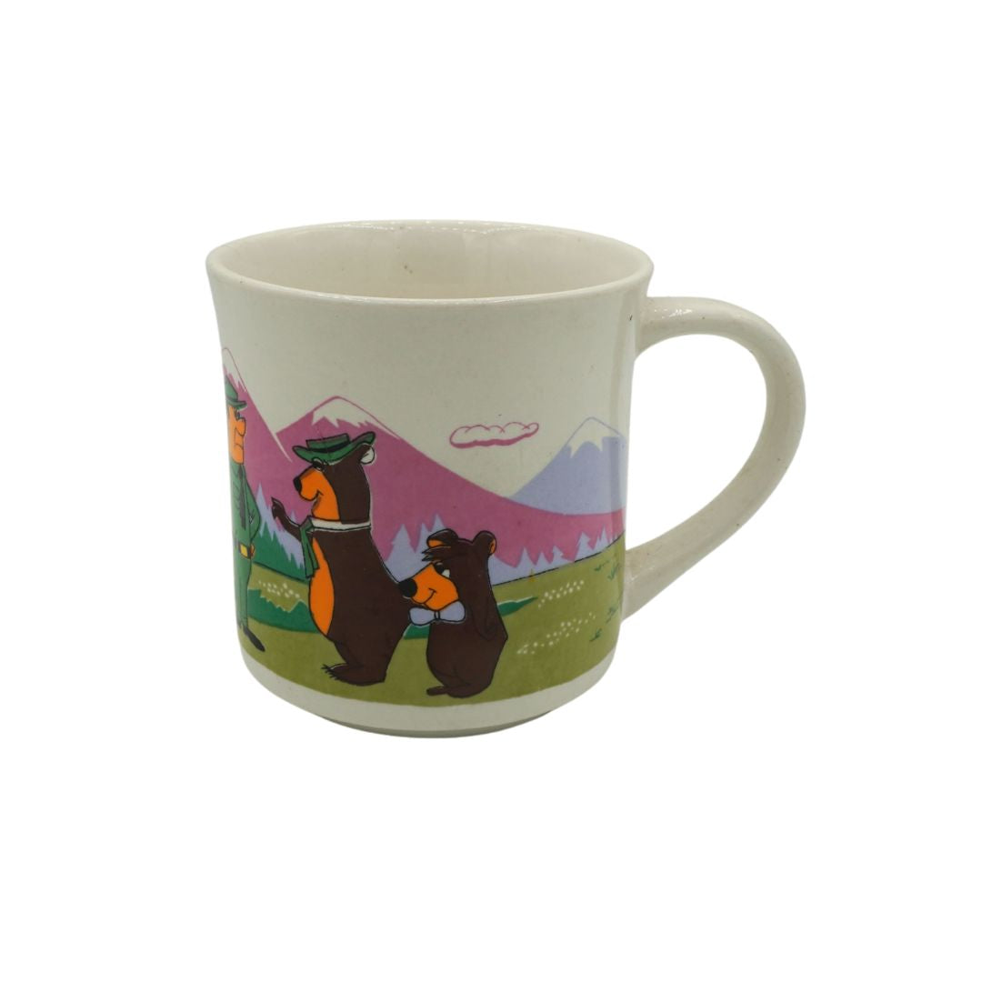 Mug with bear illustration on a white background