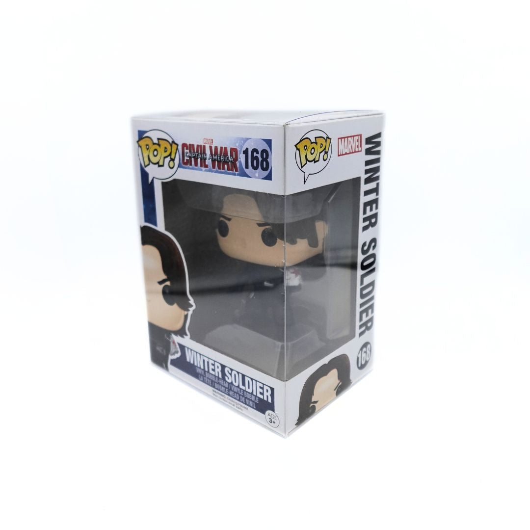 Image of the Winter Soldier Civil War 168 Funko Pop in its original packaging