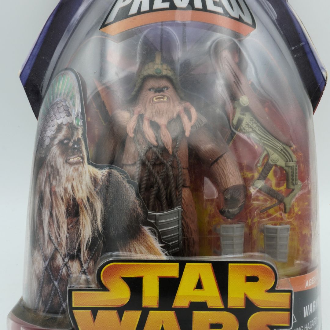 Star Wars action figure in packaging with visible branding