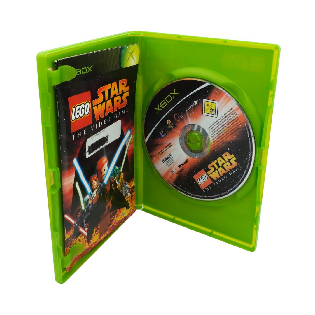 LEGO Star Wars video game case and disc on a white background