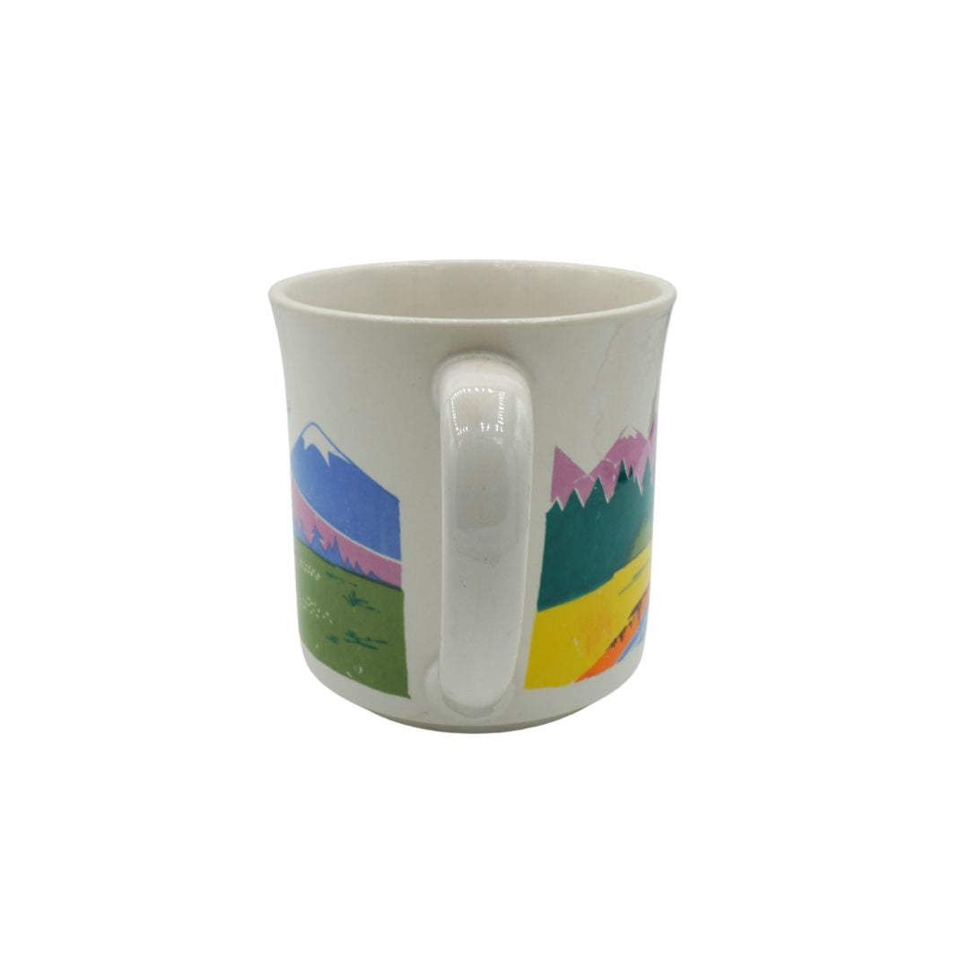 Mug with mountain design on a white background