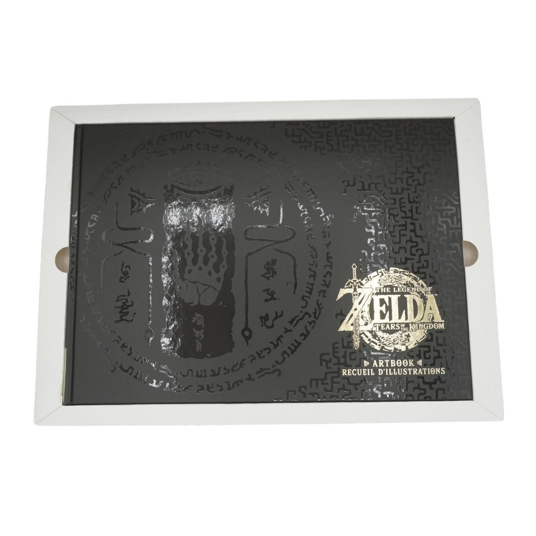 Black and gold Tears of the Kingdom Zelda art book