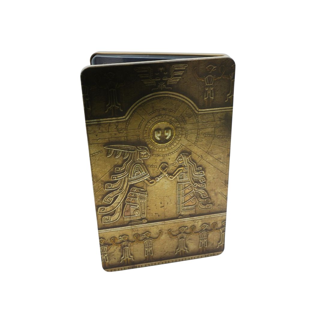 Gold tin case for switch games, with a Tears of the Kingdom Zelda game